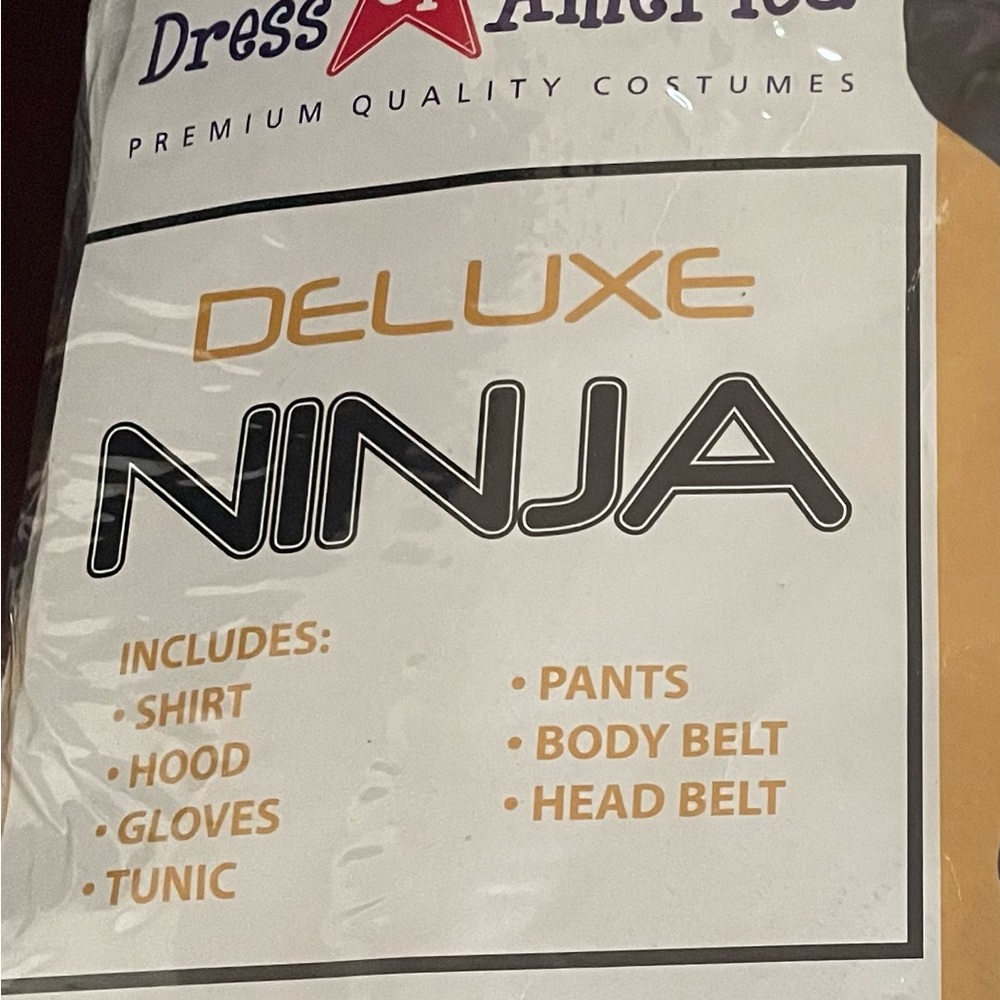 Deluxe ninja costume size 12-14 large.new - Picture 4 of 4